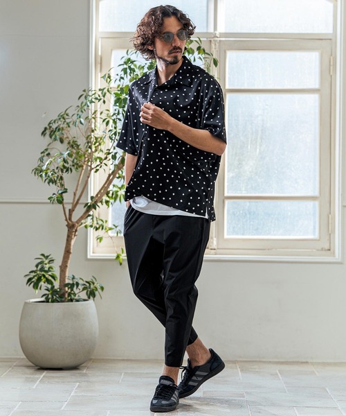 Magine（マージン）の「mhs2545- Printed Fabric Open Collar Five Sleeve Shirt 五分袖オープンカラーシャツ(MGN-261-004)（シャツ/ブラウス・メンズ・ベージュ/ブラック/ワイン・48/46/44）」の16枚目の写真