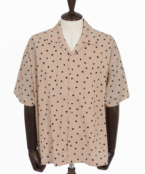 Magine（マージン）の「mhs2545- Printed Fabric Open Collar Five Sleeve Shirt 五分袖オープンカラーシャツ(MGN-261-004)（シャツ/ブラウス・メンズ・ベージュ/ブラック/ワイン・48/46/44）」の21枚目の写真