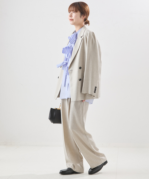 journal standard L'essage(ジャーナルスタンダードレサージュ)の「シアーサテンリボンブラウス(シャツ/ブラウス・レディース・ブラック/ホワイト/サックスブルー・FREE)」の19枚目の写真