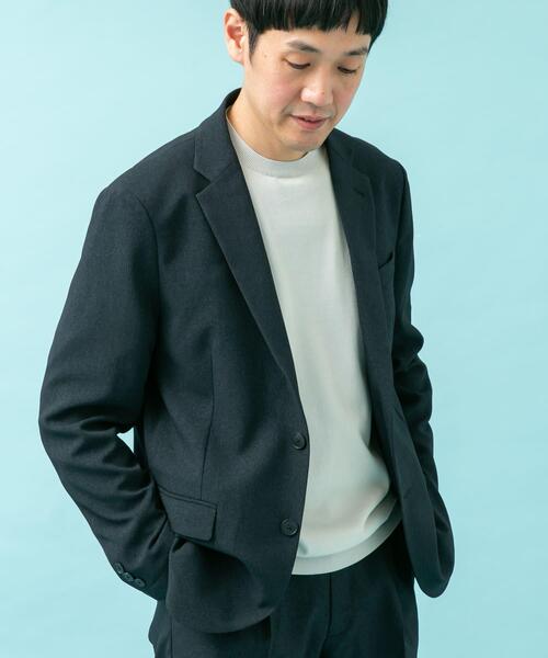 URBAN RESEARCH DOORS（アーバンリサーチドアーズ）の「LIFE STYLE TAILOR　メランジストレッチジャケット（その他アウター・メンズ・グレー/ベージュ系その他/ネイビー・MEDIUM/X-LARGE/LARGE/SMALL）」の4枚目の写真