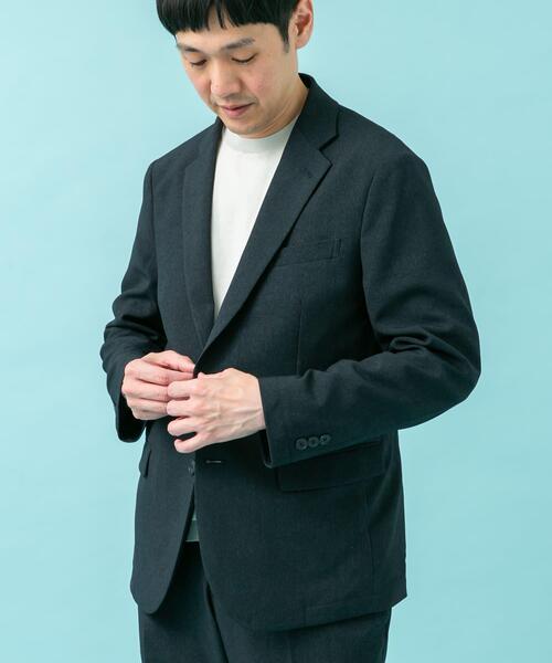 URBAN RESEARCH DOORS（アーバンリサーチドアーズ）の「LIFE STYLE TAILOR　メランジストレッチジャケット（その他アウター・メンズ・グレー/ベージュ系その他/ネイビー・MEDIUM/X-LARGE/LARGE/SMALL）」の6枚目の写真