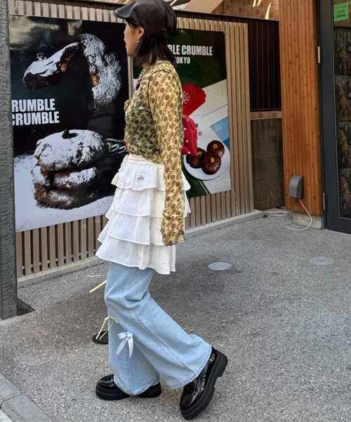 HELLO.SANFRANCISCO(ハローサンフランシスコ)の「【HELLO.SANFRANCISCO/ハローサンフランシスコ】チェリー柄シアープリントTEE(Tシャツ/カットソー・レディース・レッド/ブラウン/ブラック・ONE SIZE)」の19枚目の写真