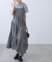 FREE'S MART | ◆チェック柄エスカルゴティアードキャミワンピース(ワンピース)