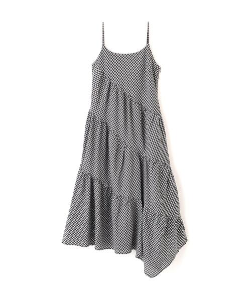 FREE'S MART（フリーズマート）の「◆チェック柄エスカルゴティアードキャミワンピース（ワンピース・レディース・ベージュ系その他/イエロー系その他/ブラック系その他・SMALL/MEDIUM）」の15枚目の写真