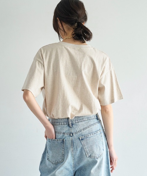 meilmada（メイルマダ）の「ビッグロゴプリントTシャツ（Tシャツ/カットソー・レディース・ホワイト/ベージュ/チャコールグレー・FREE）」の19枚目の写真