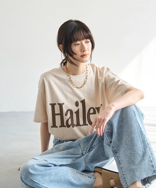 meilmada（メイルマダ）の「ビッグロゴプリントTシャツ（Tシャツ/カットソー・レディース・ホワイト/ベージュ/チャコールグレー・FREE）」の22枚目の写真