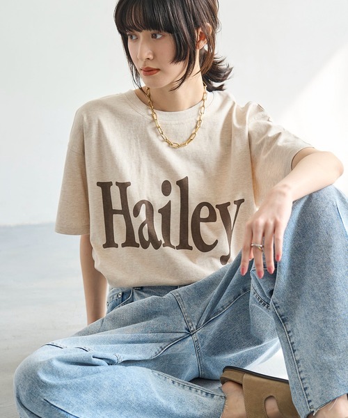 meilmada（メイルマダ）の「ビッグロゴプリントTシャツ（Tシャツ/カットソー・レディース・ホワイト/ベージュ/チャコールグレー・FREE）」の20枚目の写真