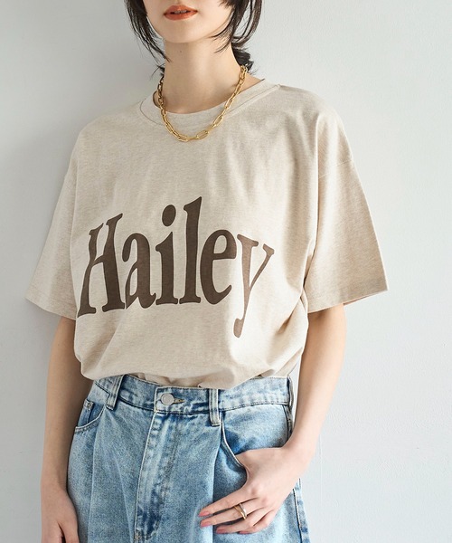 meilmada（メイルマダ）の「ビッグロゴプリントTシャツ（Tシャツ/カットソー・レディース・ホワイト/ベージュ/チャコールグレー・FREE）」の16枚目の写真