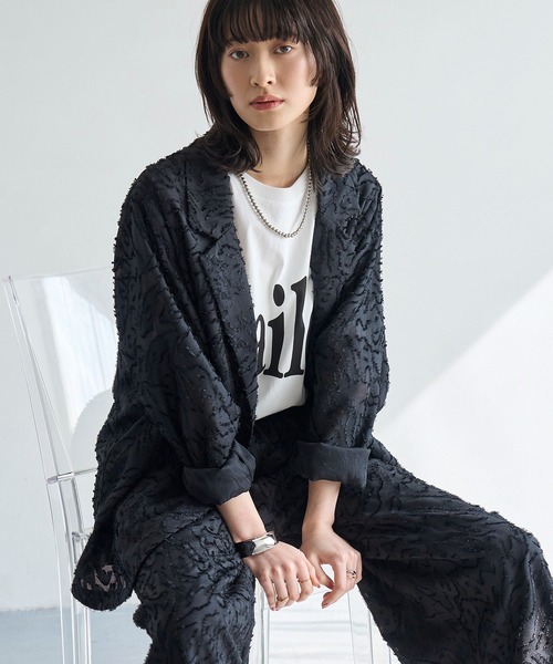 meilmada（メイルマダ）の「ビッグロゴプリントTシャツ（Tシャツ/カットソー・レディース・ホワイト/ベージュ/チャコールグレー・FREE）」の12枚目の写真