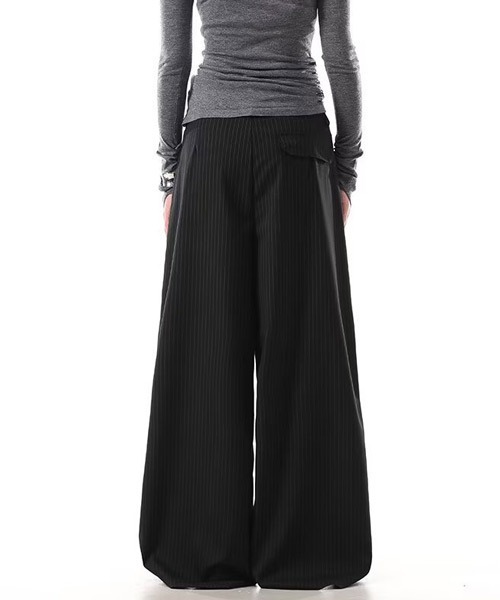 Ressaca(レサーカ)の「フロントボタンストライプスラックスパンツ(スラックス・メンズ・ブラック/グレー・L/M/XL)」の6枚目の写真