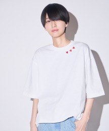 INTER FACTORY（インターファクトリー）の「あやせりんて ハート刺繍Tシャツ（Tシャツ/カットソー）」