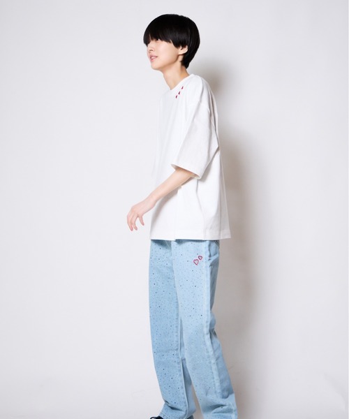 INTER FACTORY(インターファクトリー)の「あやせりんて ハート刺繍Tシャツ(Tシャツ/カットソー・レディース・ホワイト/ブラック・LARGE/SMALL/MEDIUM)」の15枚目の写真