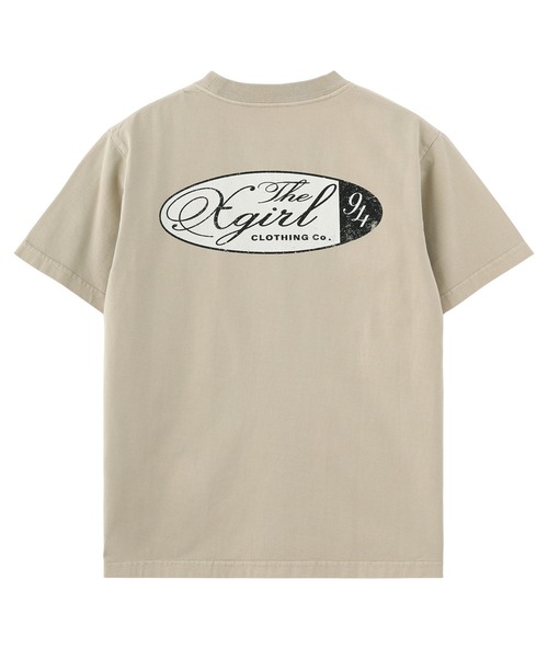 X-girl(エックスガール)の「FADED OVAL LOGO S/S TEE(Tシャツ/カットソー・レディース・ブラック/レッド/ベージュ・S/M/L)」の2枚目の写真