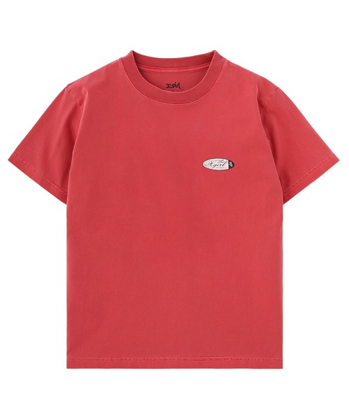 X-girl(エックスガール)の「FADED OVAL LOGO S/S TEE(Tシャツ/カットソー・レディース・ブラック/レッド/ベージュ・S/M/L)」の7枚目の写真