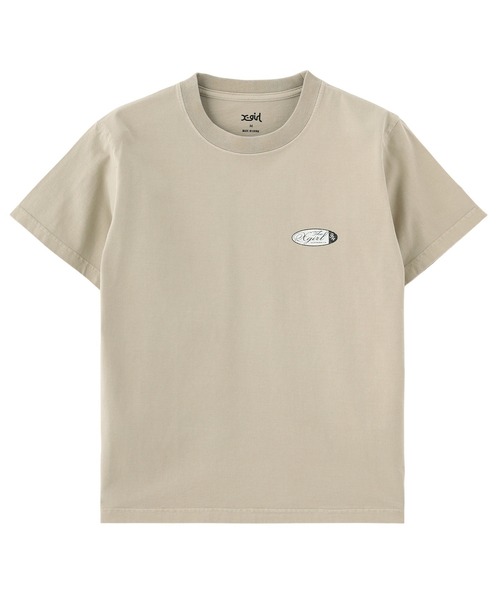 X-girl(エックスガール)の「FADED OVAL LOGO S/S TEE(Tシャツ/カットソー・レディース・ブラック/レッド/ベージュ・S/M/L)」の8枚目の写真