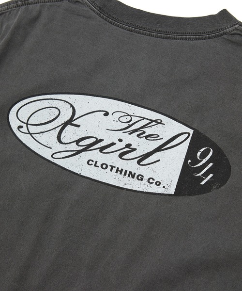 X-girl(エックスガール)の「FADED OVAL LOGO S/S TEE(Tシャツ/カットソー・レディース・ブラック/レッド/ベージュ・S/M/L)」の13枚目の写真