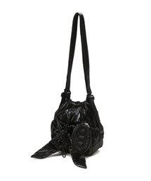 athe（アテ）の「[RUBAN(  )] グロッシーブラックリボンバックパック兼ショルダーバッグ MINI AABA6E940BK（ショルダーバッグ）」