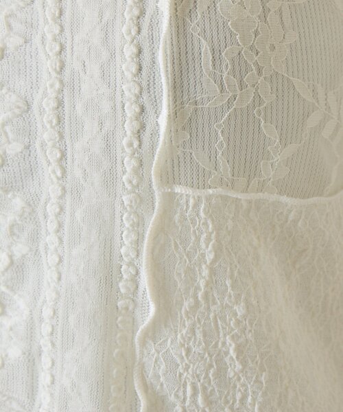 goocy（グーシー）の「レースパッチワークトップス（Tシャツ/カットソー・レディース・ブラック/アイボリー・FREE）」の21枚目の写真