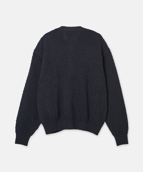 SEAGREEN(シーグリーン)の「SEAGREEN(シーグリーン) PAPER WAFFLE CARDIGAN(カーディガン/ボレロ・メンズ・ホワイト/ネイビー・2/3)」の3枚目の写真