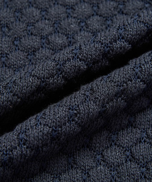 SEAGREEN(シーグリーン)の「SEAGREEN(シーグリーン) PAPER WAFFLE CARDIGAN(カーディガン/ボレロ・メンズ・ホワイト/ネイビー・2/3)」の4枚目の写真