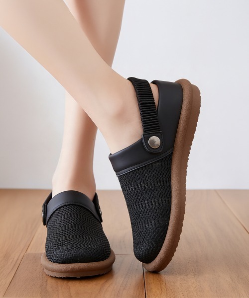 Miniministore(ミニミニストア)の「サボサンダル レディース メッシュ 夏(サンダル・レディース・ブラック/ホワイト/ベージュ・23.0cm/23.5cm/24.0cm/24.5cm/25.0cm/25.5cm)」の16枚目の写真