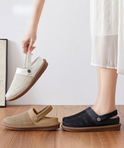 Miniministore(ミニミニストア)の「サボサンダル レディース メッシュ 夏(サンダル・レディース・ブラック/ホワイト/ベージュ・23.0cm/23.5cm/24.0cm/24.5cm/25.0cm/25.5cm)」の19枚目の写真