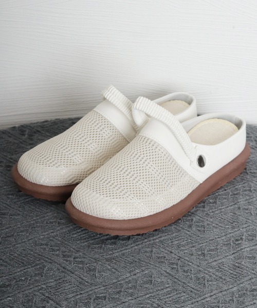 Miniministore(ミニミニストア)の「サボサンダル レディース メッシュ 夏(サンダル・レディース・ブラック/ホワイト/ベージュ・23.0cm/23.5cm/24.0cm/24.5cm/25.0cm/25.5cm)」の21枚目の写真