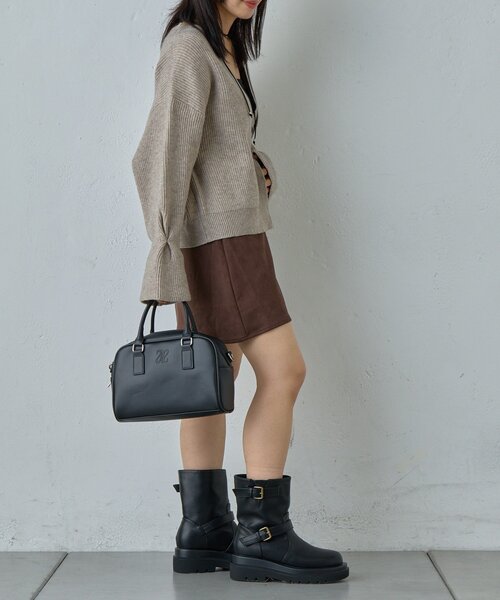 goocy(グーシー)の「スエード切替ショートスカート(スカート・レディース・ブラウン/ダークブラウン・FREE)」の8枚目の写真