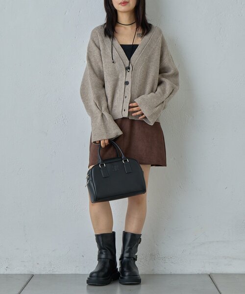 goocy(グーシー)の「スエード切替ショートスカート(スカート・レディース・ブラウン/ダークブラウン・FREE)」の10枚目の写真