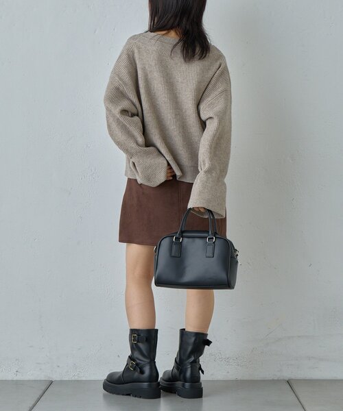 goocy(グーシー)の「スエード切替ショートスカート(スカート・レディース・ブラウン/ダークブラウン・FREE)」の11枚目の写真