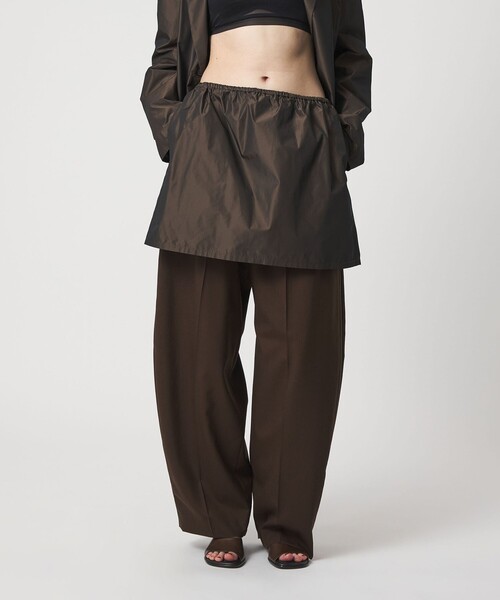 6（ロク）の「＜6(ROKU)＞ポリエステル タイト ミニスカート（スカート・レディース・グレー系/ブラウン系・38/36）」の2枚目の写真