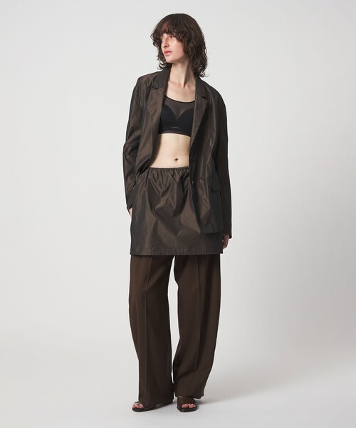 6（ロク）の「＜6(ROKU)＞ポリエステル タイト ミニスカート（スカート・レディース・グレー系/ブラウン系・38/36）」の5枚目の写真