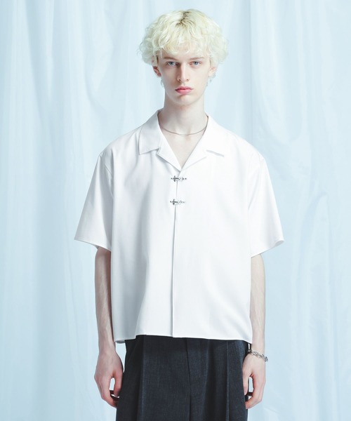 HARE(ハレ)の「【接触冷感】ファイヤーマンバックルカイキンシャツ(HARE)(シャツ/ブラウス・メンズ・ブルー/ブラック/ホワイト/ブラウン/ブラック系その他・SMALL/MEDIUM)」の2枚目の写真