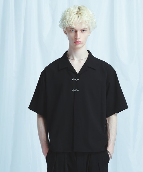 HARE(ハレ)の「【接触冷感】ファイヤーマンバックルカイキンシャツ(HARE)(シャツ/ブラウス・メンズ・ブルー/ブラック/ホワイト/ブラウン/ブラック系その他・SMALL/MEDIUM)」の3枚目の写真