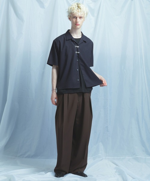 HARE(ハレ)の「【接触冷感】ファイヤーマンバックルカイキンシャツ(HARE)(シャツ/ブラウス・メンズ・ブルー/ブラック/ホワイト/ブラウン/ブラック系その他/ネイビー/ブルー系その他/ホワイト系その他・SMALL/MEDIUM)」の12枚目の写真