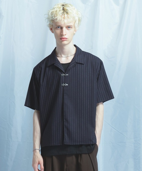 HARE(ハレ)の「【接触冷感】ファイヤーマンバックルカイキンシャツ(HARE)(シャツ/ブラウス・メンズ・ブルー/ブラック/ホワイト/ブラウン/ブラック系その他/ネイビー/ブルー系その他/ホワイト系その他・SMALL/MEDIUM)」の16枚目の写真