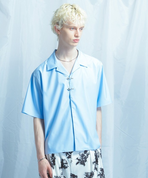 HARE(ハレ)の「【接触冷感】ファイヤーマンバックルカイキンシャツ(HARE)(シャツ/ブラウス・メンズ・ブルー/ブラック/ホワイト/ブラウン/ブラック系その他/ネイビー/ブルー系その他/ホワイト系その他・SMALL/MEDIUM)」の14枚目の写真