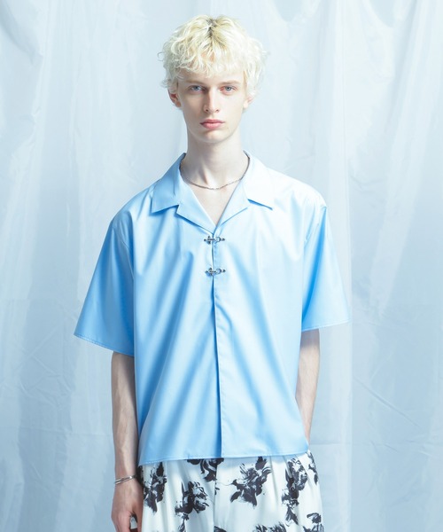HARE(ハレ)の「【接触冷感】ファイヤーマンバックルカイキンシャツ(HARE)(シャツ/ブラウス・メンズ・ブルー/ブラック/ホワイト/ブラウン/ブラック系その他/ネイビー/ブルー系その他/ホワイト系その他・SMALL/MEDIUM)」の15枚目の写真