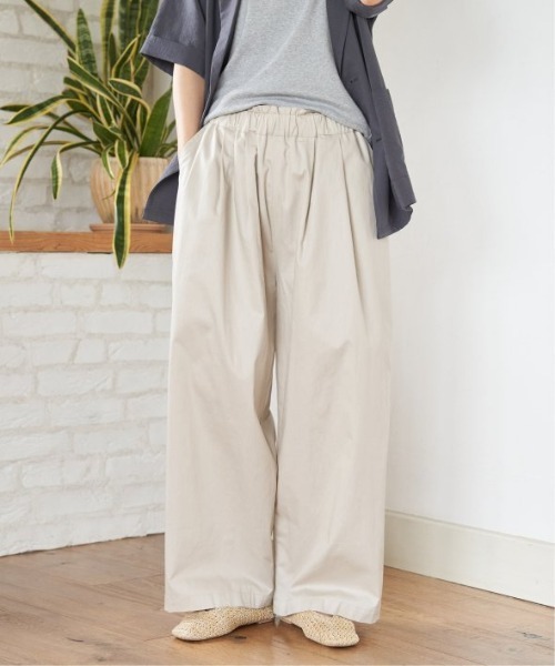 LBC（エルビーシー）の「コットンギャザーワイドパンツ（その他パンツ・レディース・チャコール/カーキ/ベージュ・M/L）」の7枚目の写真