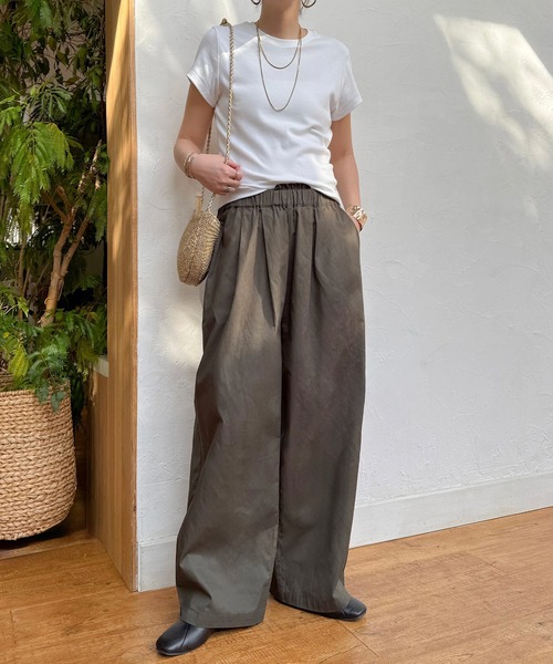 LBC（エルビーシー）の「コットンギャザーワイドパンツ（その他パンツ・レディース・チャコール/カーキ/ベージュ・M/L）」の8枚目の写真