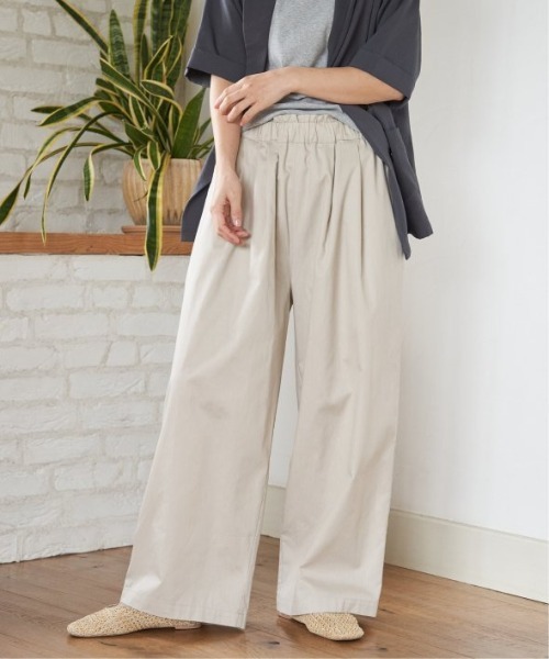 LBC（エルビーシー）の「コットンギャザーワイドパンツ（その他パンツ・レディース・チャコール/カーキ/ベージュ・M/L）」の6枚目の写真