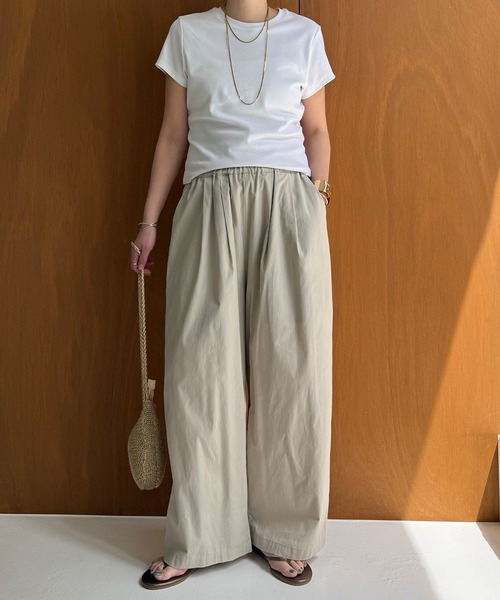 LBC（エルビーシー）の「コットンギャザーワイドパンツ（その他パンツ・レディース・チャコール/カーキ/ベージュ・M/L）」の13枚目の写真