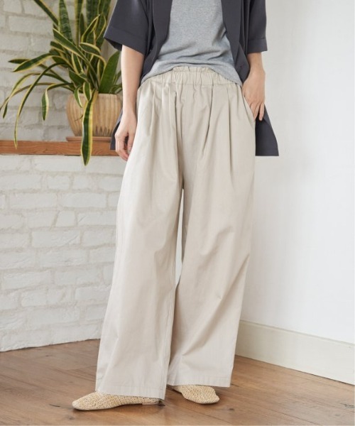 LBC（エルビーシー）の「コットンギャザーワイドパンツ（その他パンツ・レディース・チャコール/カーキ/ベージュ・M/L）」の14枚目の写真