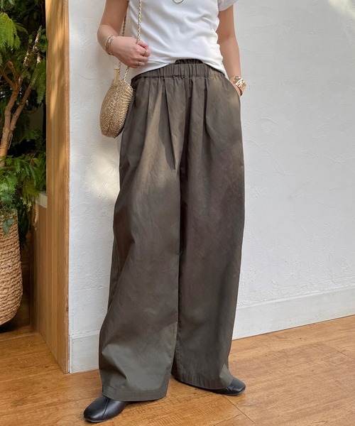 LBC（エルビーシー）の「コットンギャザーワイドパンツ（その他パンツ・レディース・チャコール/カーキ/ベージュ・M/L）」の15枚目の写真