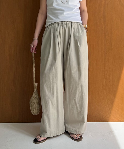 LBC(エルビーシー)の「コットンギャザーワイドパンツ(その他パンツ・レディース・チャコール/カーキ/ベージュ・M/L)」の19枚目の写真