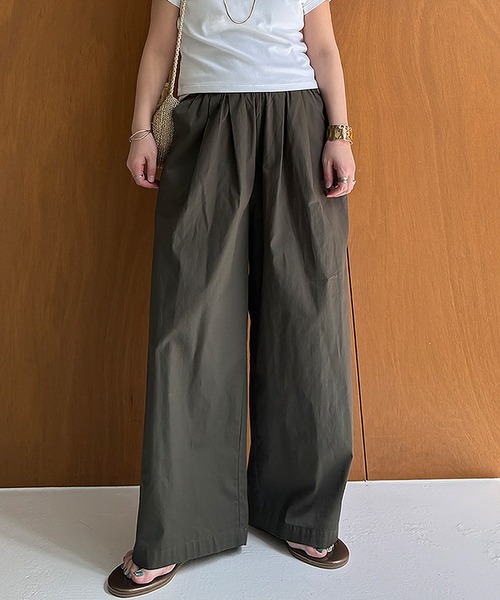 LBC(エルビーシー)の「コットンギャザーワイドパンツ(その他パンツ・レディース・チャコール/カーキ/ベージュ・M/L)」の20枚目の写真