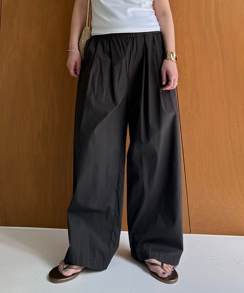 LBC(エルビーシー)の「コットンギャザーワイドパンツ(その他パンツ・レディース・チャコール/カーキ/ベージュ・M/L)」の21枚目の写真