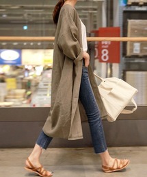 リネンライクロングガウン