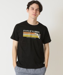 サーフプリント クルーネック半袖Tシャツ PRIMAL POINT