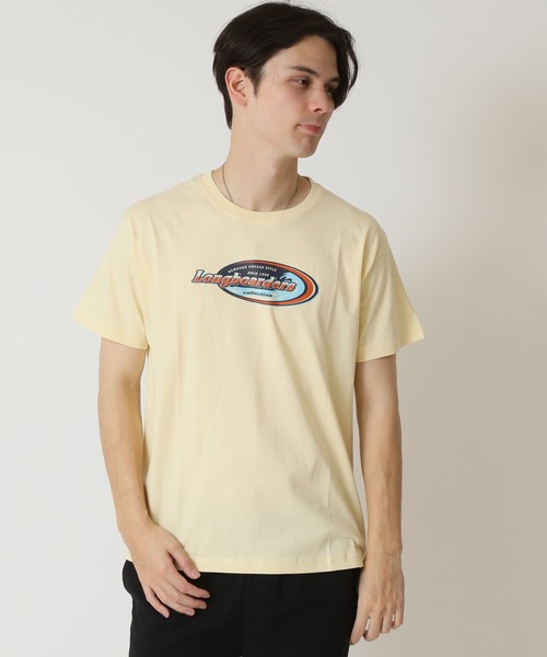 ARCADE（アーケード）の「サーフプリント クルーネック半袖Tシャツ　PRIMAL POINT（Tシャツ/カットソー・メンズ・ブラック系1/ブラック系3/ブルー系3/ホワイト系1/ホワイト系2/ホワイト系3/ブラック系2/イエロー系2/ピンク系1・M/L/LL）」の9枚目の写真